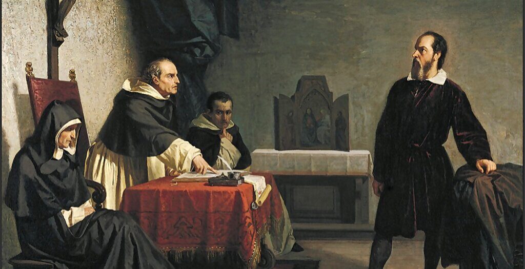 Click to enlarge galileo inquisiton painting