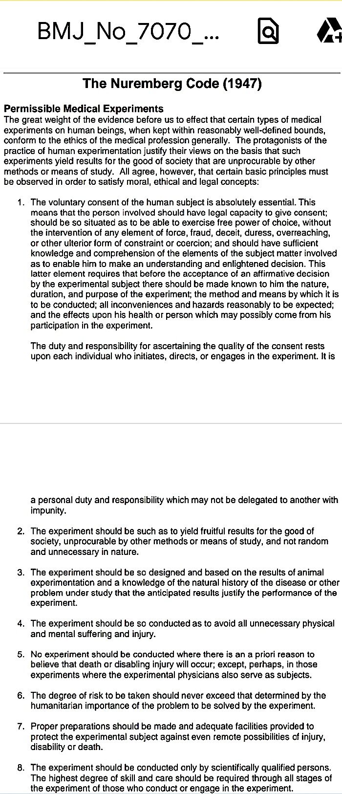 Click to enlarge Nuremberg Code