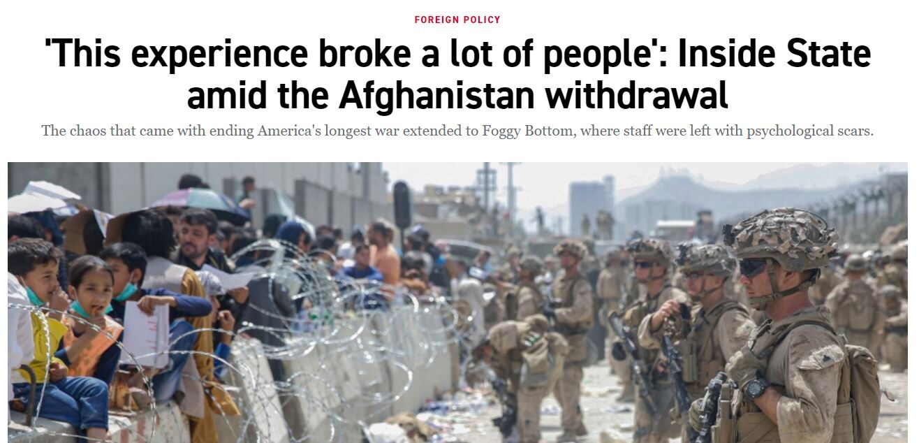 Click to enlarge politico headline state department afghanistan