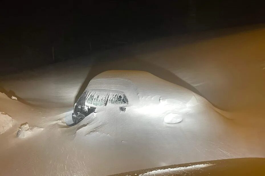 Click to enlarge Snow fell in abundance this weekend, like here at Mourtis (Haute-Garonne)