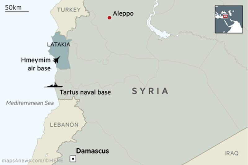 Click to enlarge Map syria