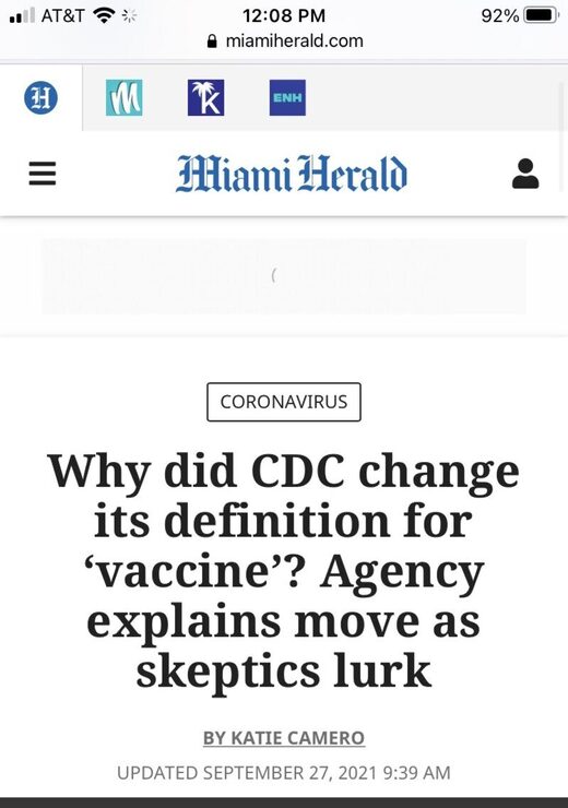 headline vaccine definition change miami herald
