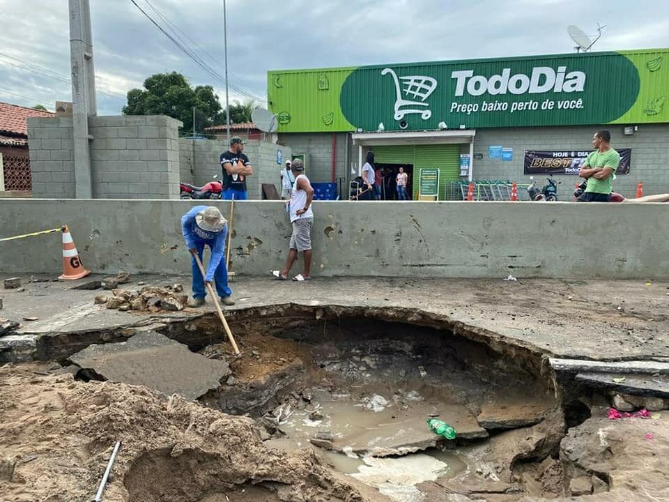 Flood damage in Itaberaba, Bahia, Brazil.