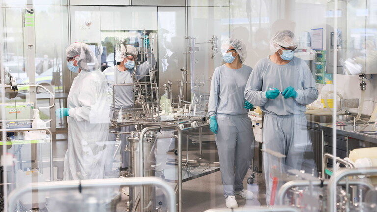 Click to enlarge vaccine production