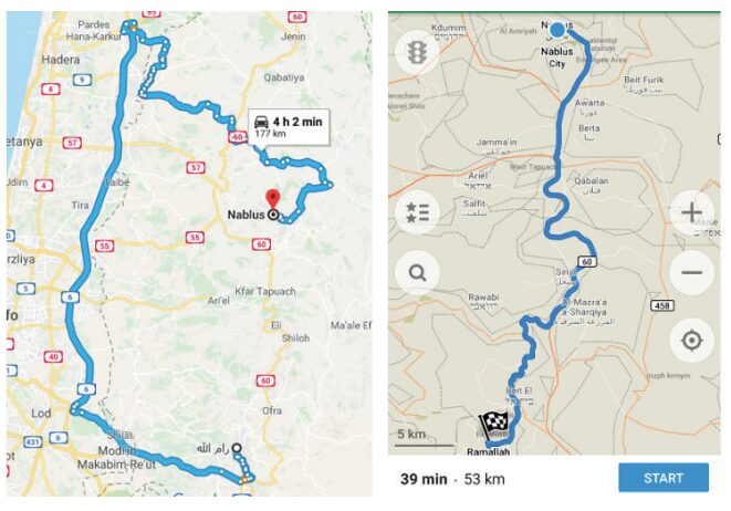 Click to enlarge google maps directions west bank poor