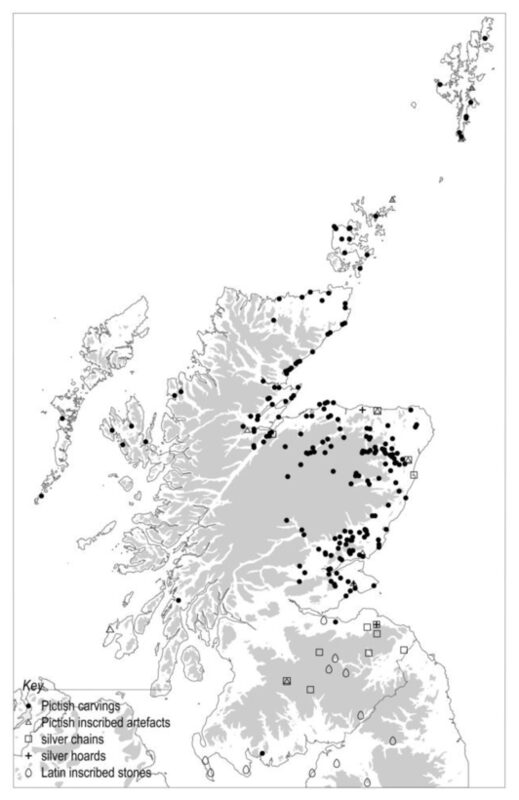 Click to enlarge Distribution of Pictish symbols