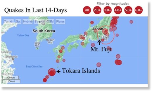 quakes in japan