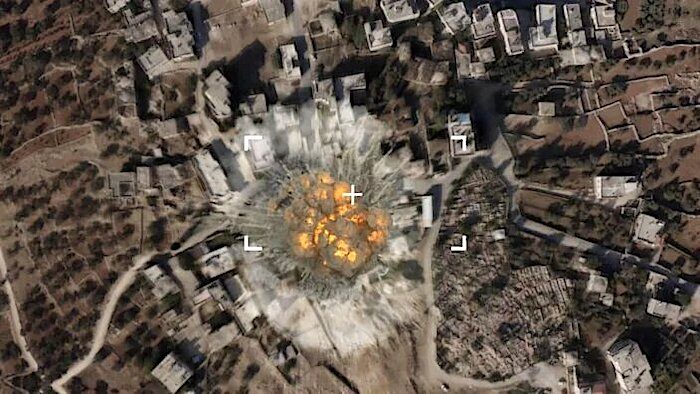 Click to enlarge drone strike