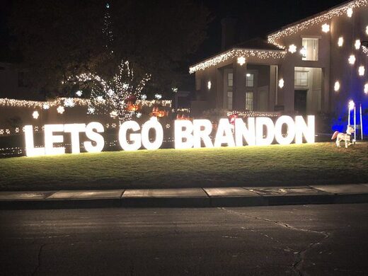 Click to enlarge lets go brandon FJB christmas lights