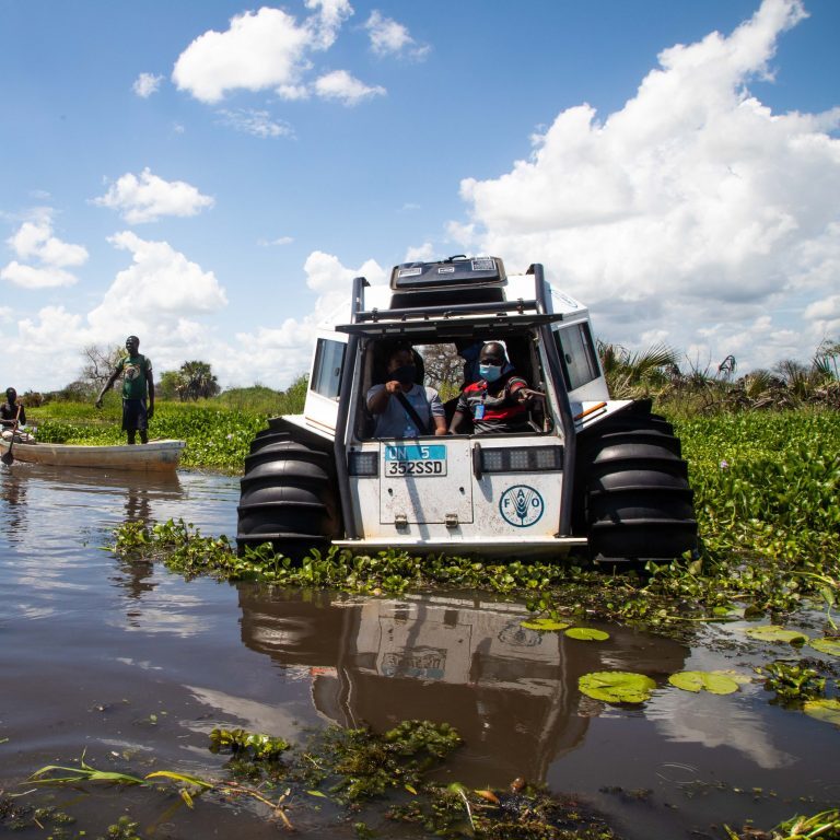 Click to enlarge All terrain vehicles were used by humanitarian agencies to access flooded areas of South Sudan. FAO South Sudan