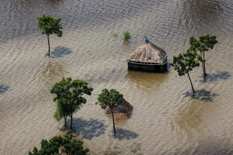 Floods in Fangak, Jonglei state, South Sudan, October 2021.
