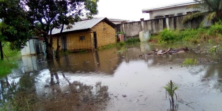 Floods in Oyo, Congo November 2021.