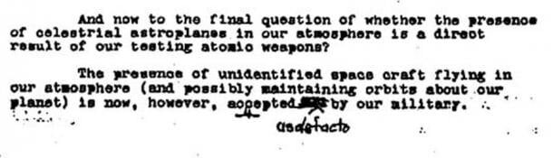 Part of the 1947 Oppenheimer and Einstein lecture.