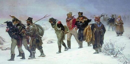 Click to enlarge napoleon retreat moscow winter