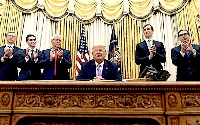 Click to enlarge Trump and group