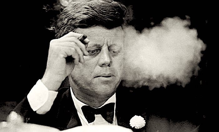 Click to enlarge JFK smoking