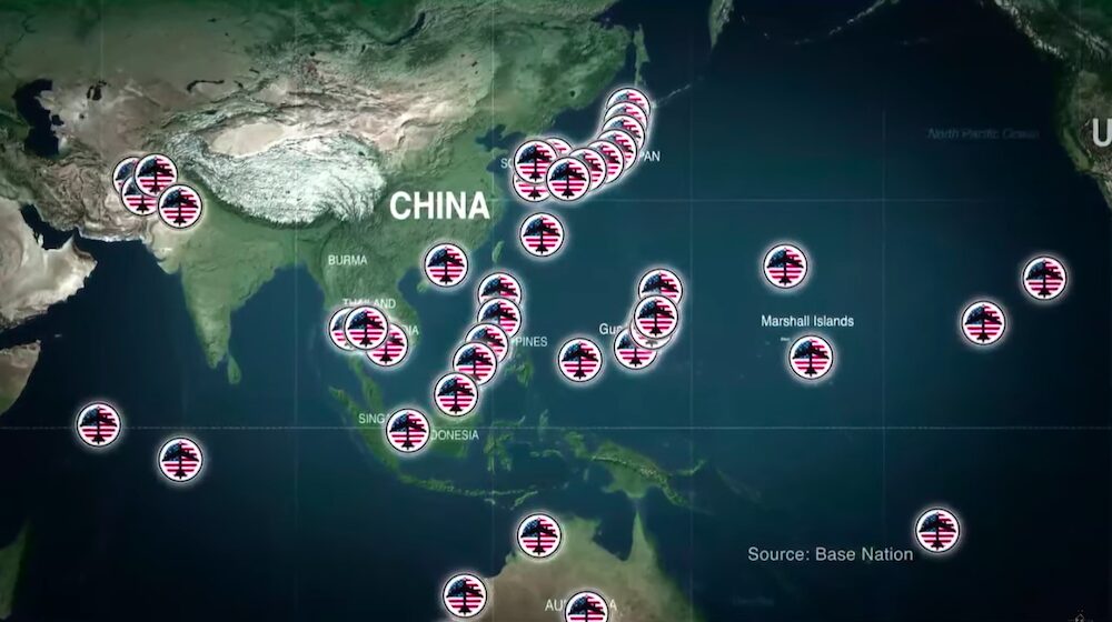 US military bases asia china
