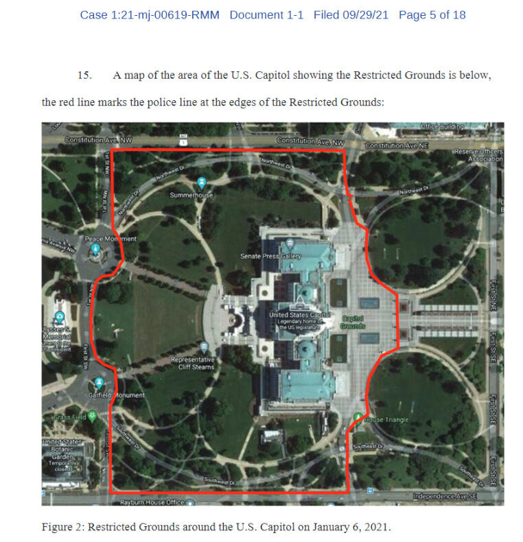 Click to enlarge ray epps capitol hill riot map restricted grounds