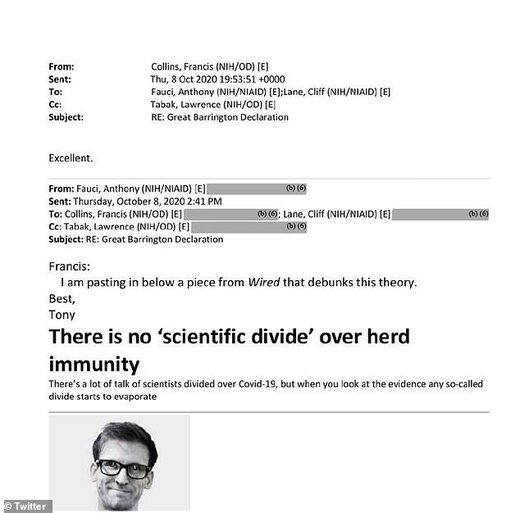 Click to enlarge email fauci collins smear herd immunity scientists