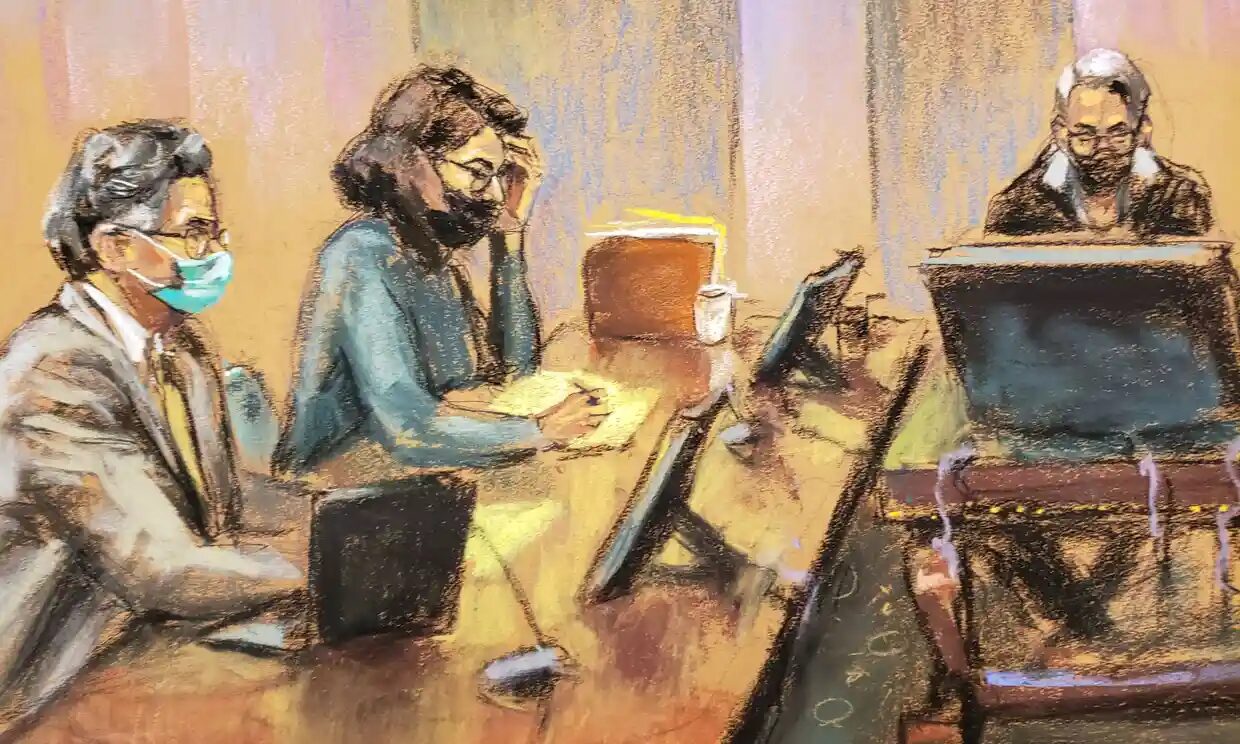 Click to enlarge ghislaine maxwell court sketch