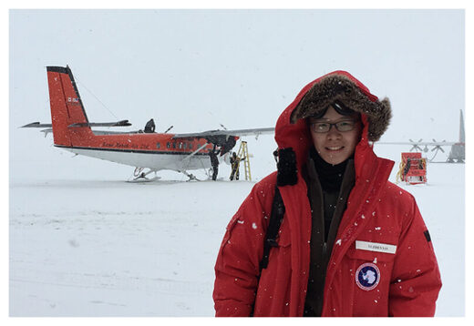 Yuzhen Yan in Antarctica in December 2015.