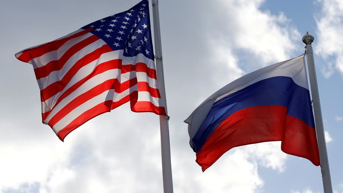 russia united states flags