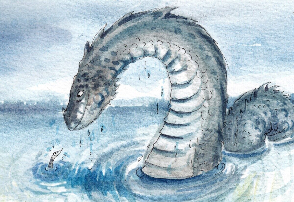Click to enlarge loch ness monster illustration