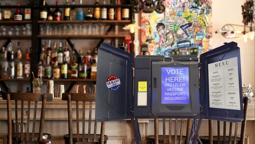new york restaurant voting booth identification