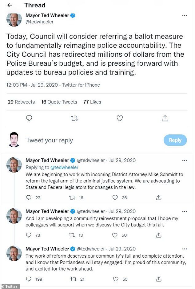 Click to enlarge wheeler mayor portland police response times