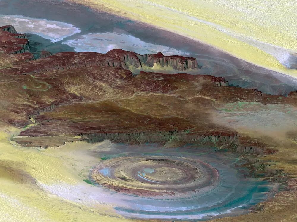 Click to enlarge Richat Structure – Sahara Desert, Ouadane, Mauritania. I