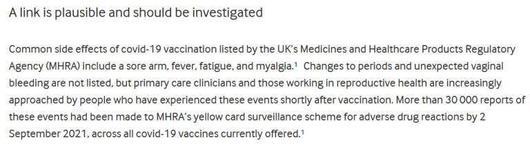 Menstrual changes after covid-19 vaccination