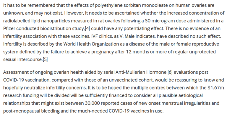 Menstrual changes after covid-19 vaccination