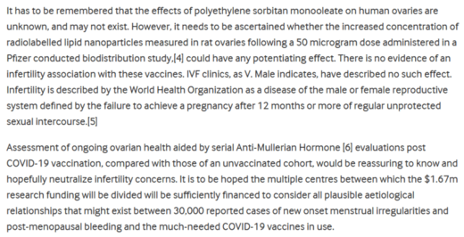 Menstrual changes after covid-19 vaccination