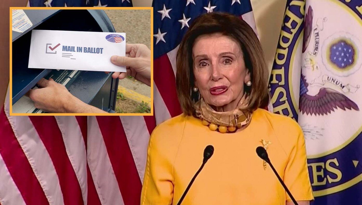 Pelosi mail in ballots 2024 supply chain satire