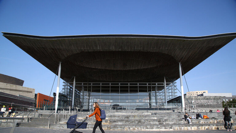 The Senedd Building in Cardiff