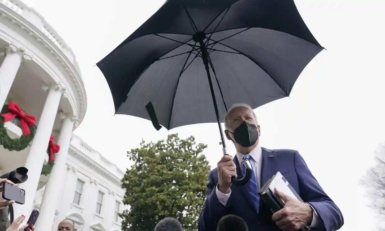 biden white house umbrella