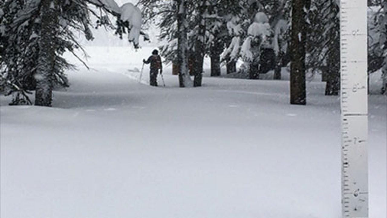 Height of snow in Tuolumne Meadows on December 27, 2021.