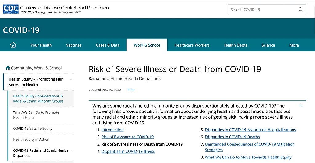 Click to enlarge racisit cdc hispanics blacks covid