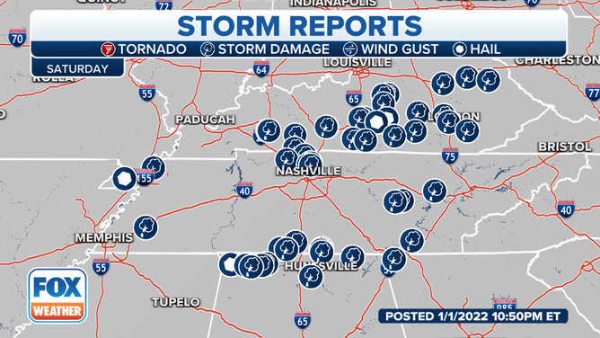 Click to enlarge severe weather reports kentucky jan 1 2022
