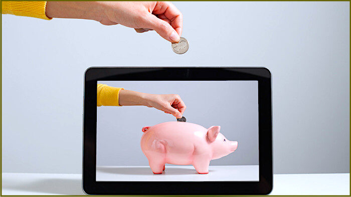 Click to enlarge virtual pig bank