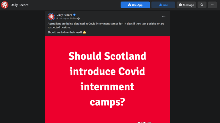 daily record scotland headline