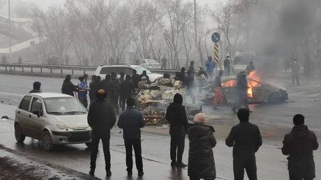 kazakhstan car fire