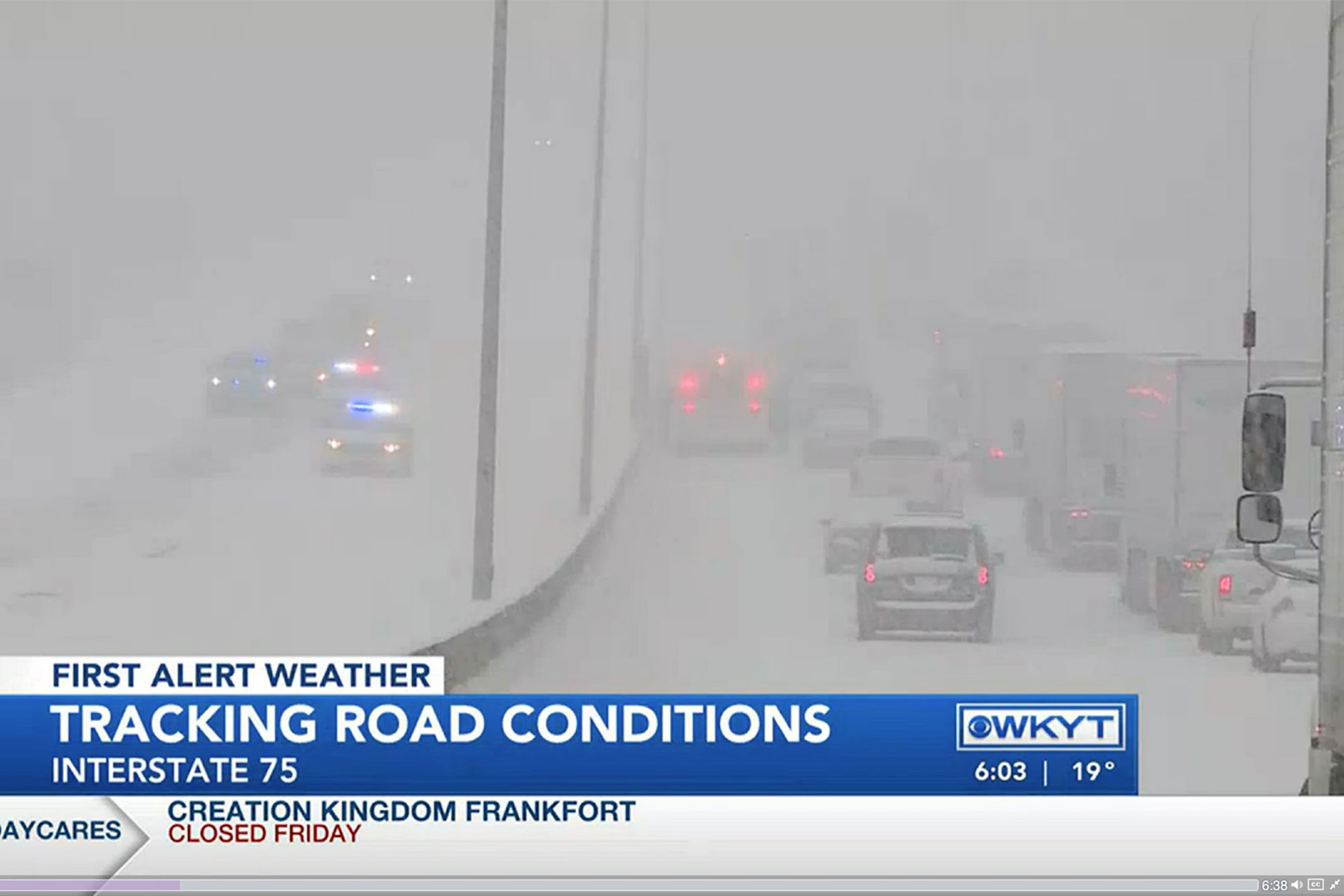 Kentucky police warned drivers that the conditions would remain icy and treacherous into Jan. 7, 2022.