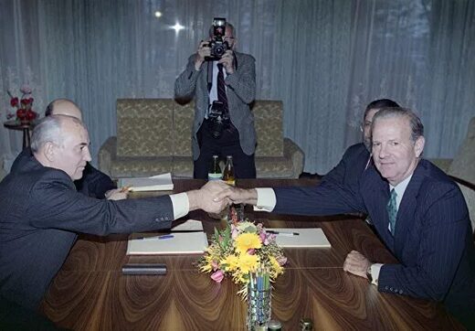 Mikhail Gorbachev  US Secretary of State James Baker NATO expansion
