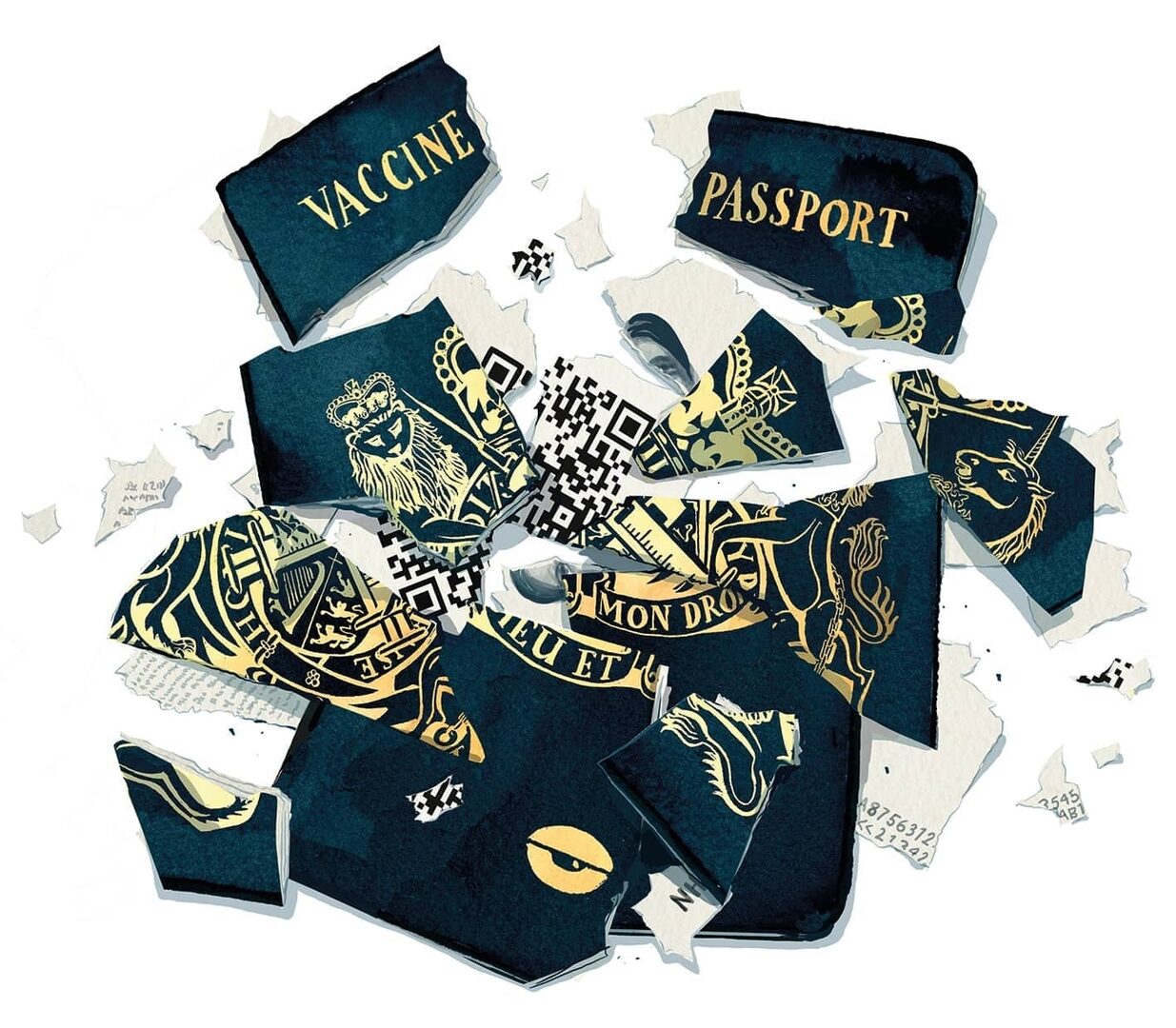 vaccine passport torn up