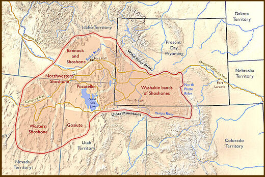 Shoshone lands map