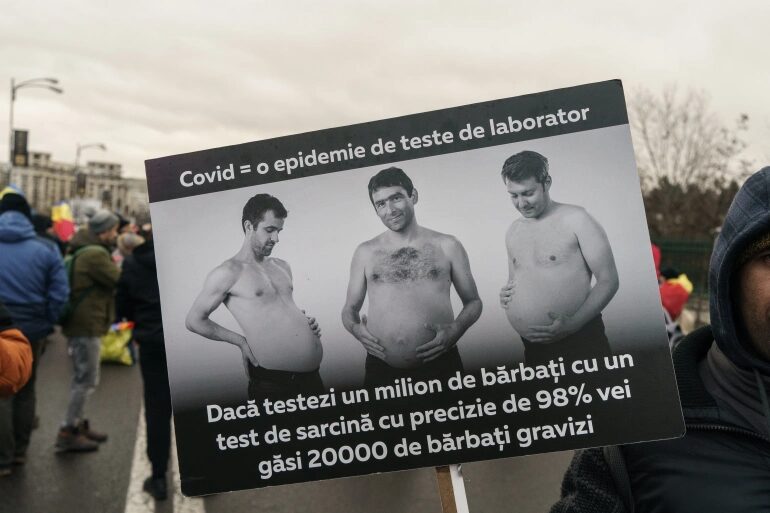 Click to enlarge romania covid protest