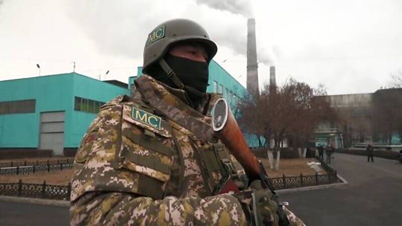 Click to enlarge CSTO soldier Kazakhstan Russia coup peacekeeping