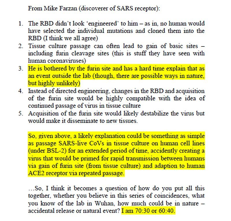 Click to enlarge fauci mail Collins hide covid orgins smear doctors wuhan lab