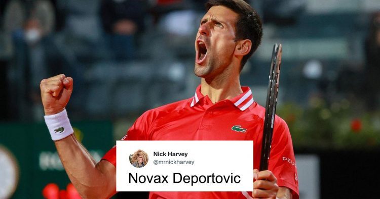 Click to enlarge Novak Djokovic twitter mock